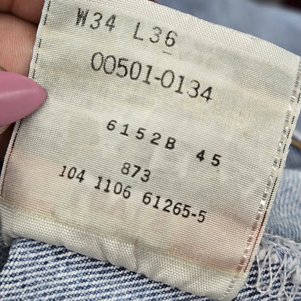 VINTAGE Levi's 501 Men Jeans 34X36 Blue Denim Y2K Original Fit Straight Leg READ